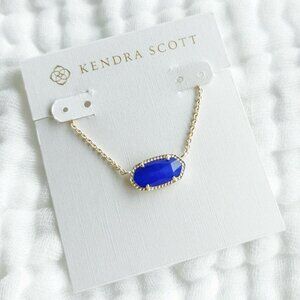 Kendra Scott Elisa Cobalt Cat's Eye Pendant Necklace Gold